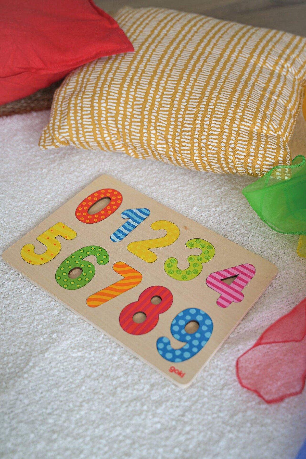 Einlegepuzzle Zahlen von 0 bis 9 – Detailansicht