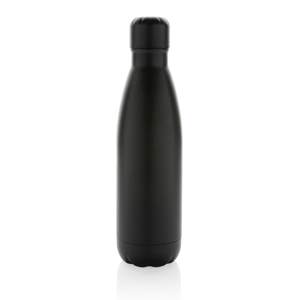 Eureka einwandige Wasserflasche aus RCS rec. Stainless-Steel – schwarz