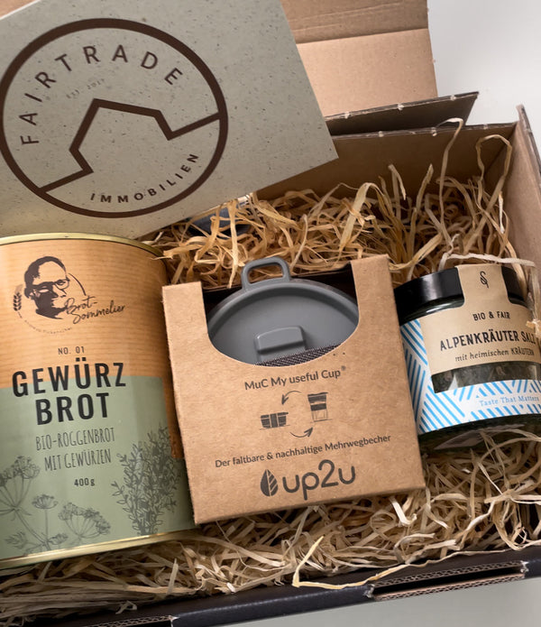 Kundengeschenk Box, Fairtrade Produkte