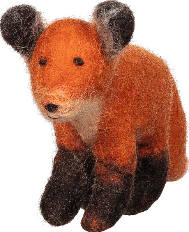 Filztier Fuchs Fino aus Wollfilz von goki – Gesamtansicht