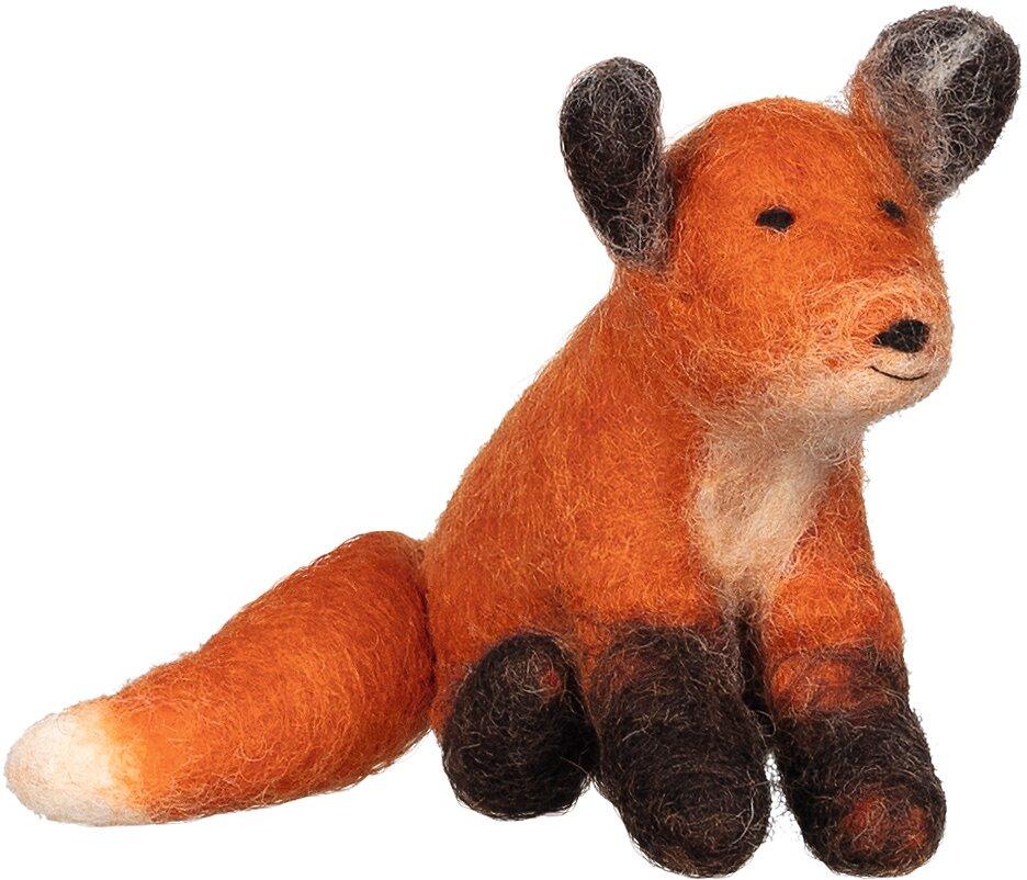 Filztier Fuchs Fino aus Wollfilz von goki – Bildausschnitt