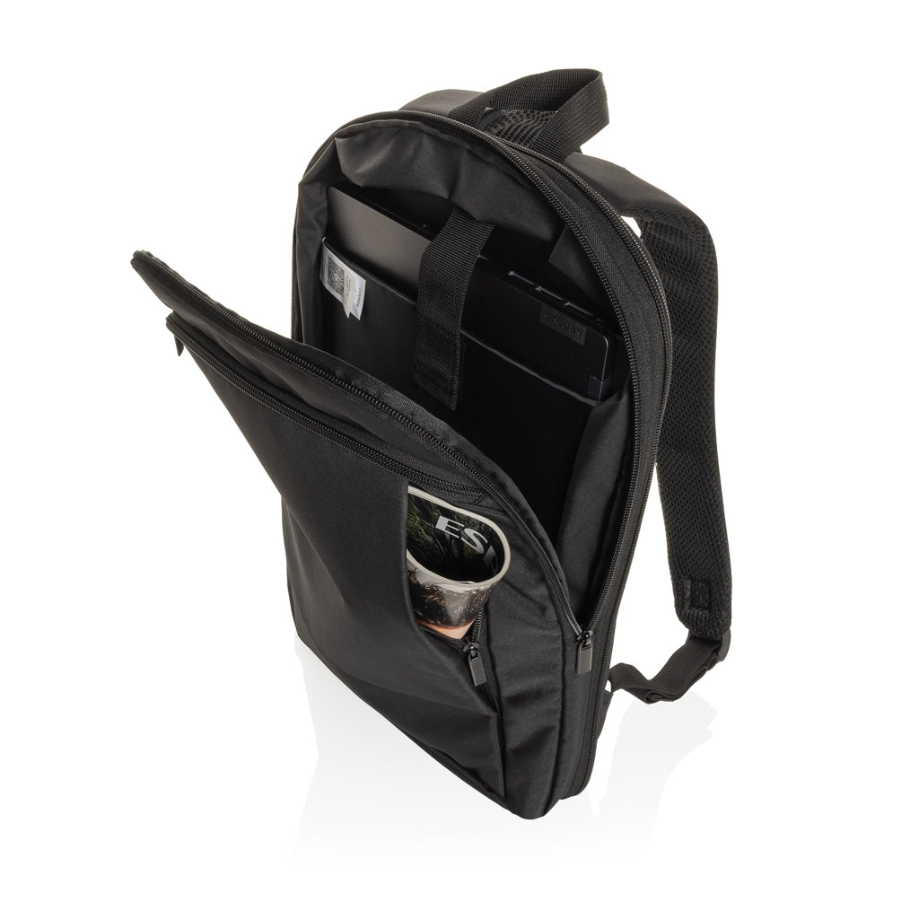 Flexpack Aware™ Expandable Slim RPET 15,6" Laptop-Rucksack – schwarz