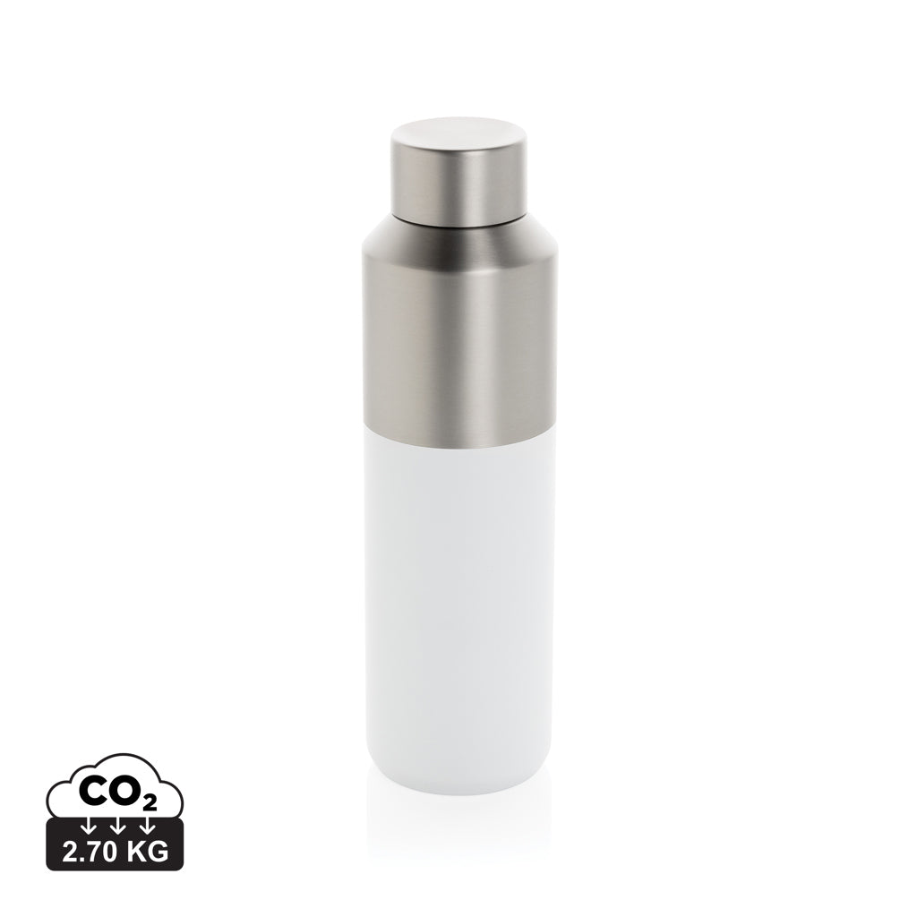 Fluid Flasche aus RCS-zertifiziert recyceltem Stahl, 600ml – weiß