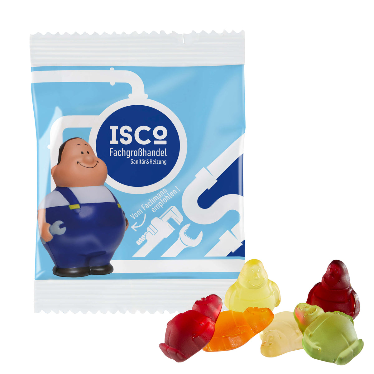 Fruchtgummi Figuren Herr Bert in bunten Farben ohne Verpackung