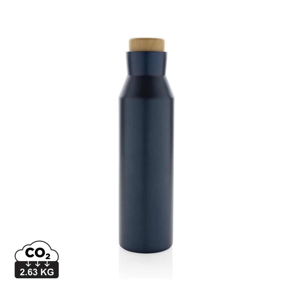 Gaia Vakuumflasche aus RCS recyceltem Stainless-Steel – blau
