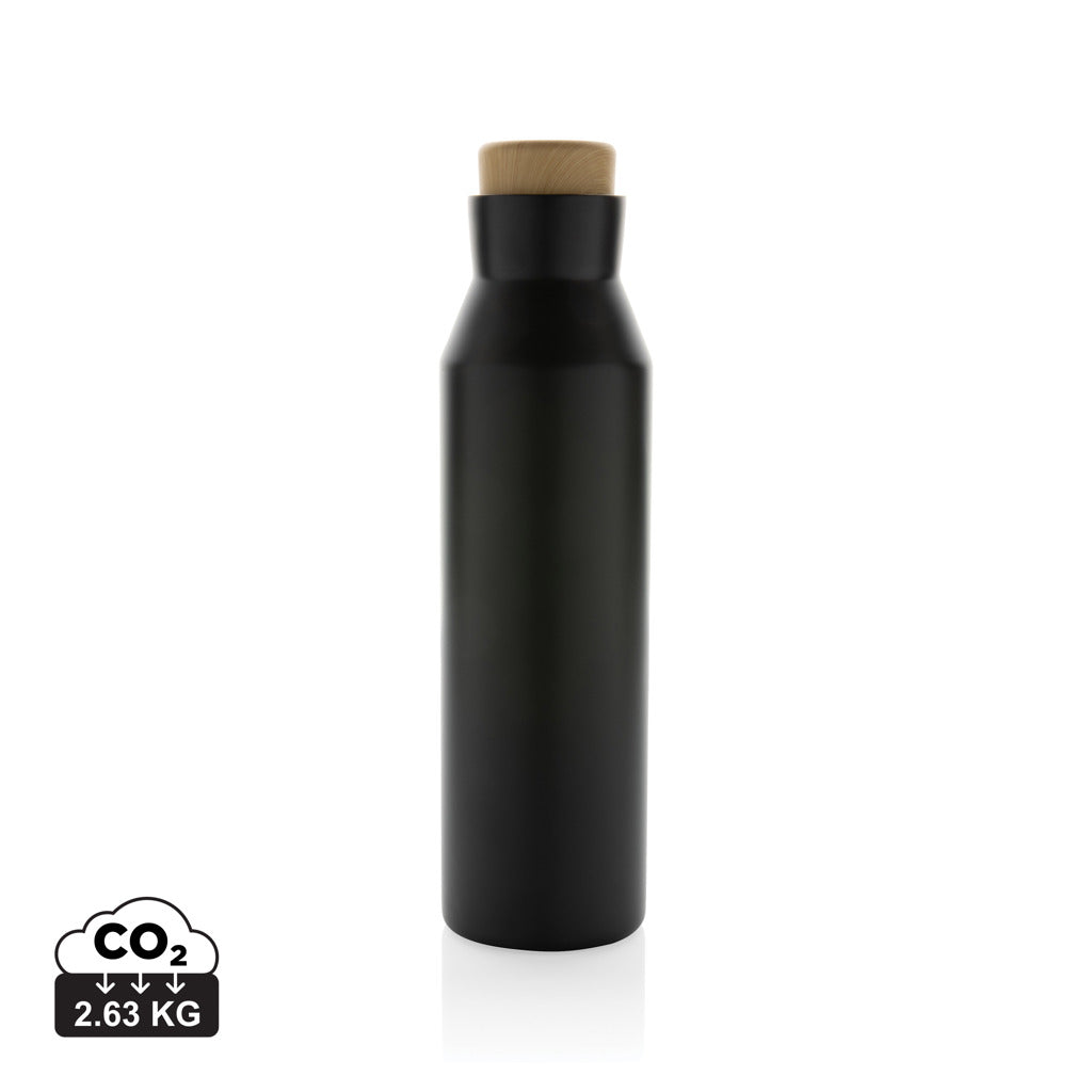 Gaia Vakuumflasche aus RCS recyceltem Stainless-Steel – schwarz