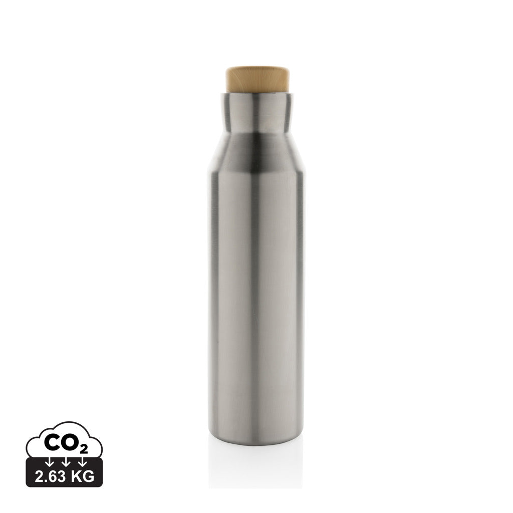 Gaia Vakuumflasche aus RCS recyceltem Stainless-Steel – silber