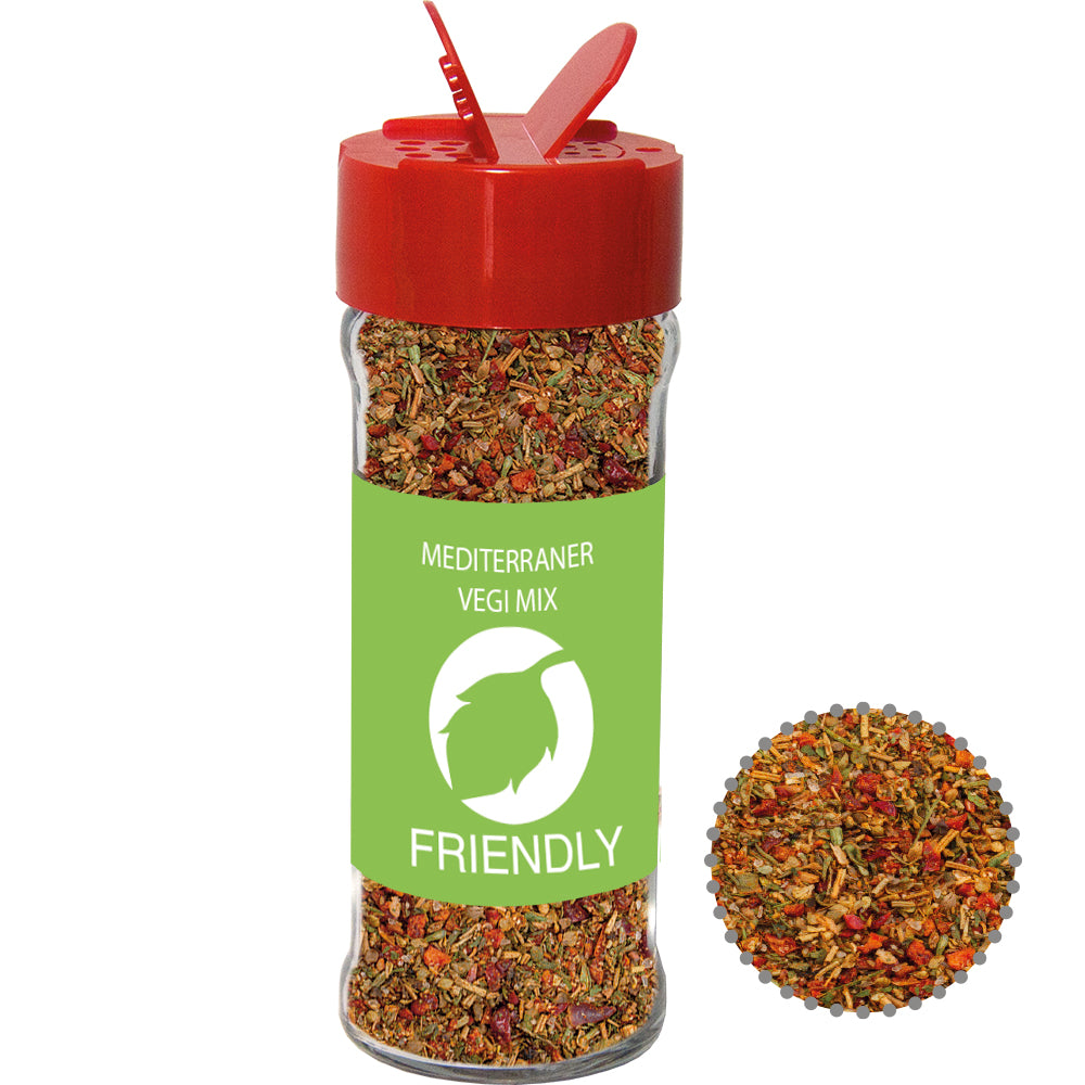 Gewürze im Glas mit Streuaufsatz – Gewürzmischung Mediterraner Veggie Mix, ca. 35 g