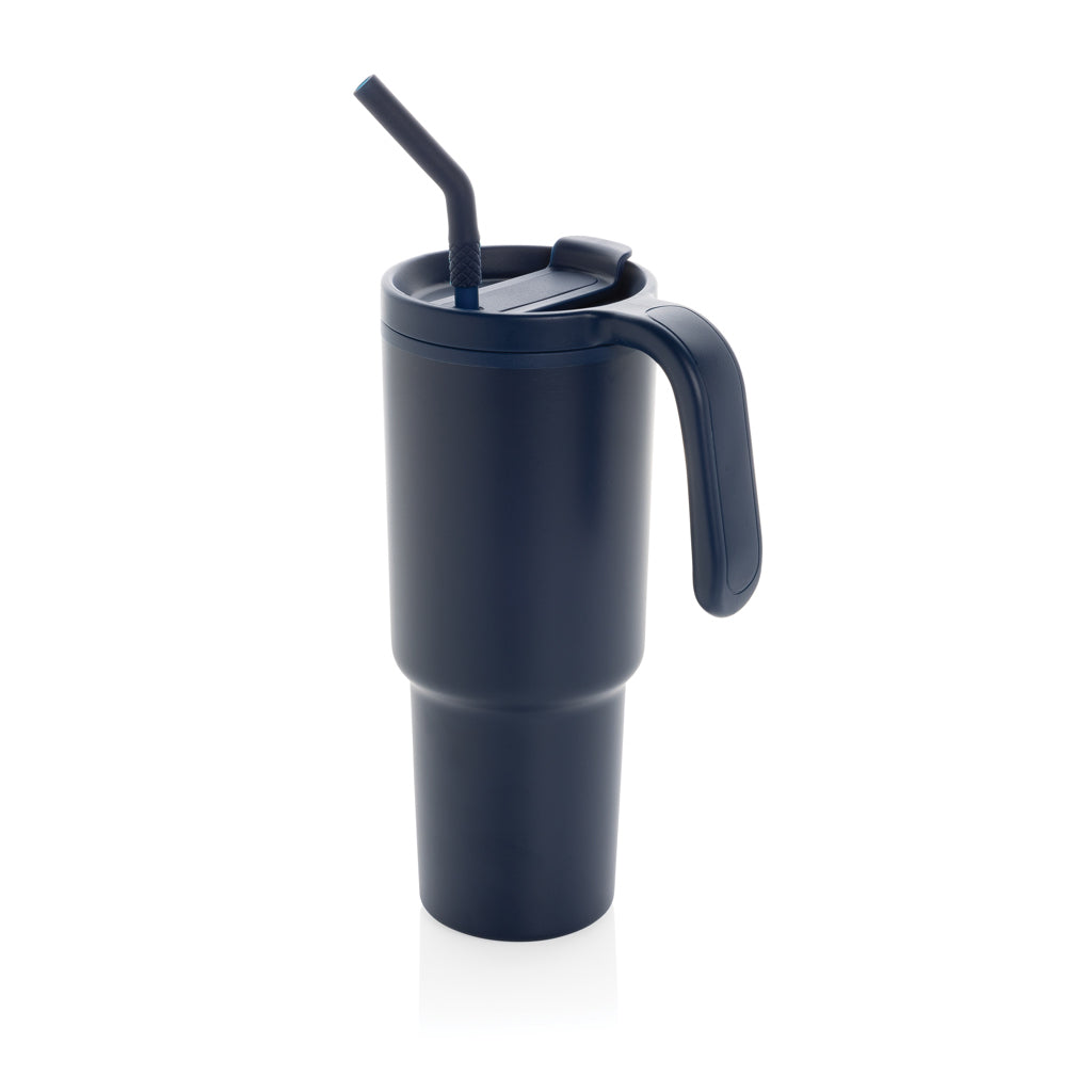 Graphic 360 Becher aus RCS-zertifiziert recyc. Stahl, 900ml – navy blau