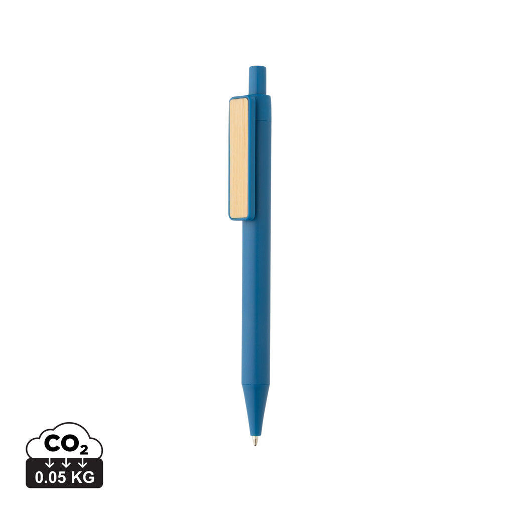 GRS rABS Stift mit Bambus-Clip – blau
