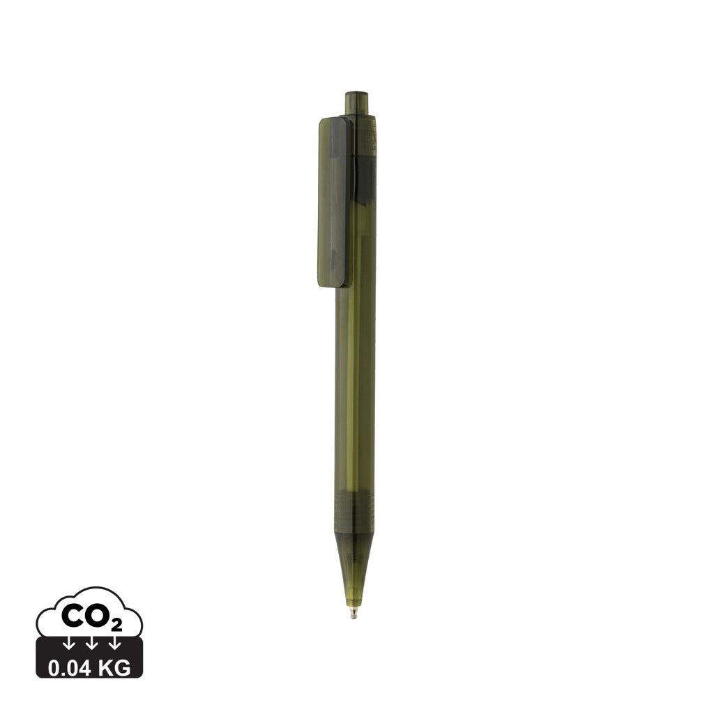 GRS rPET X8 transparenter Stift – grün