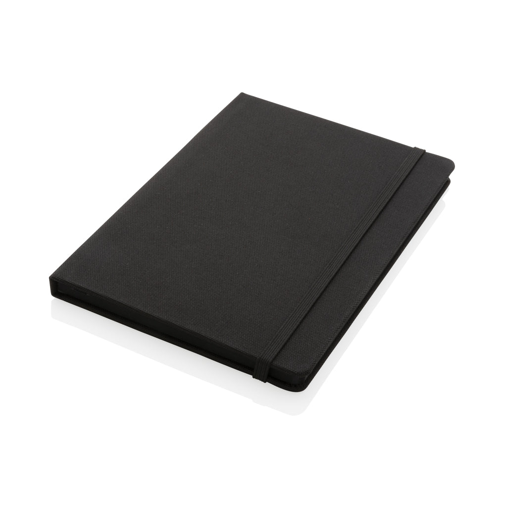 GRS-zertifiziertes rPET-A5-Notizbuch – schwarz