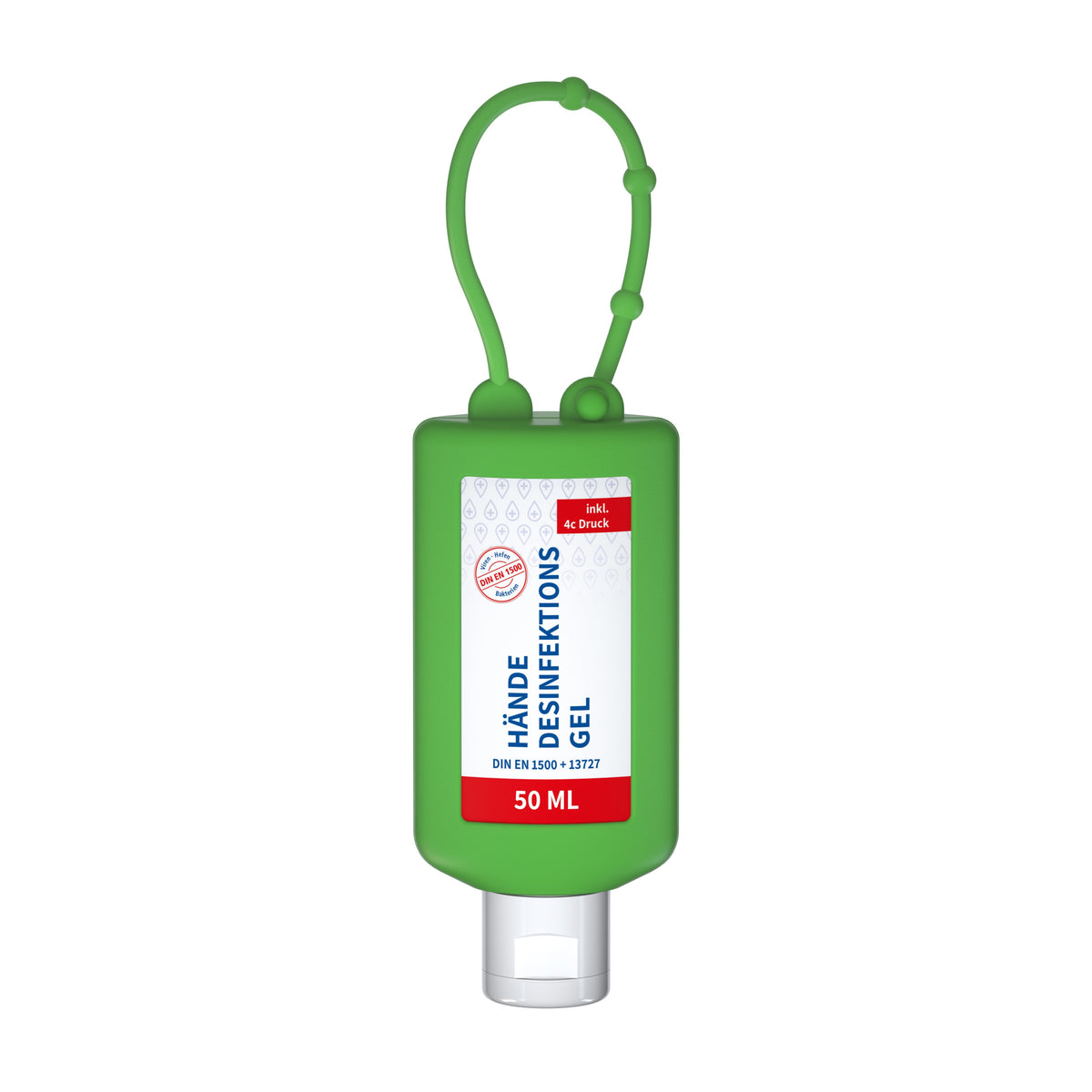 Hände Desinfektionsgel 50 ml Flasche zum Anhängen – Grün