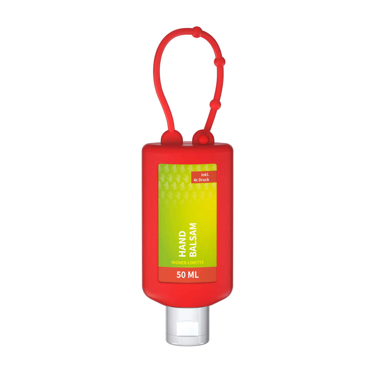Handbalsam Ingwer Limette 50 ml Flasche zum Anhängen – Rot