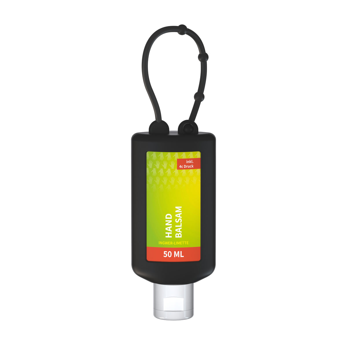 Handbalsam Ingwer Limette 50 ml Flasche zum Anhängen – Schwarz