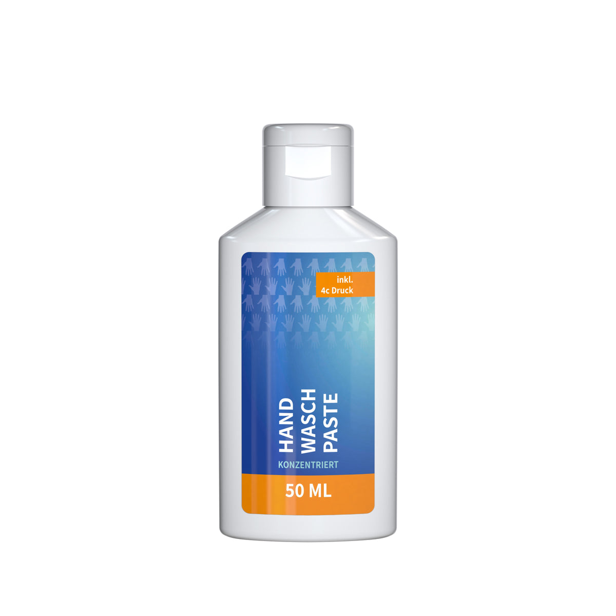Handwaschpaste 50 ml Flasche mit Klappdeckel und Etikett