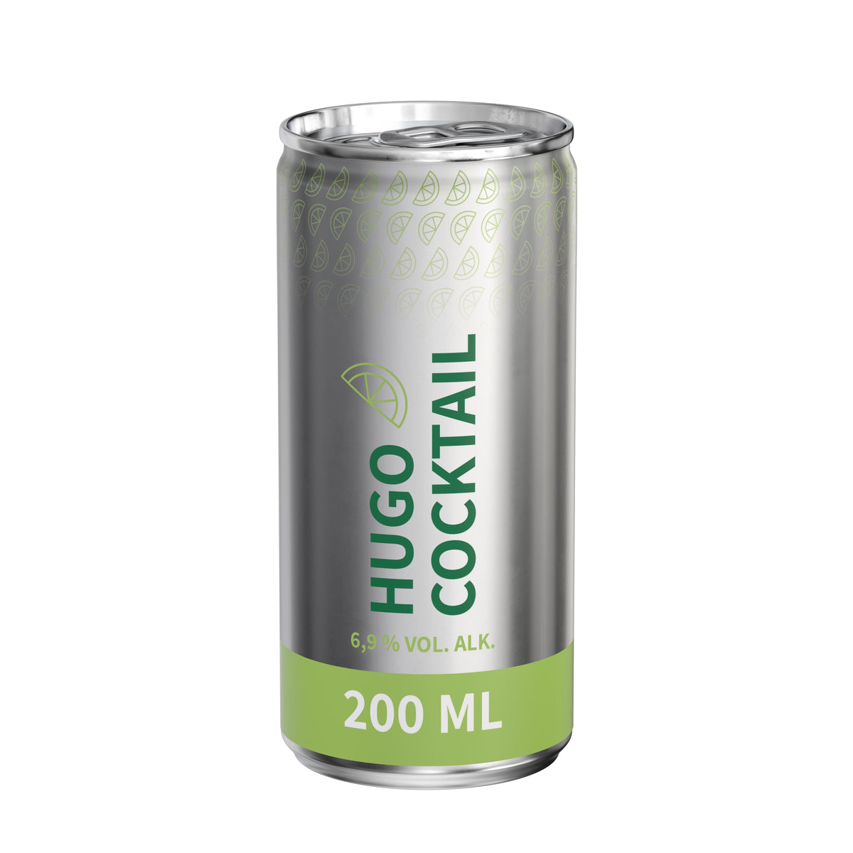 Hugo 200 ml Dose mit Fullbody Etikett – transparent matt