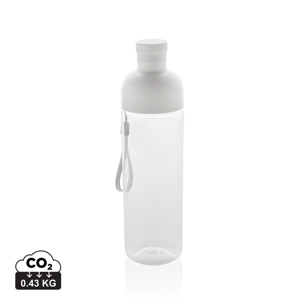 Impact auslaufsichere Wasserflasche aus RCS recyc. PET 600ml – weiß