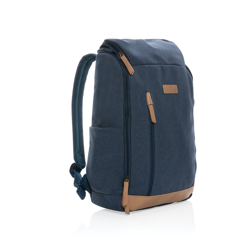 Impact AWARE™ 16 oz. r recyceltem canvas 15" Laptop-Rucksack – blau