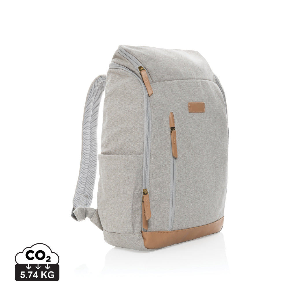 Impact AWARE™ 16 oz. r recyceltem canvas 15" Laptop-Rucksack – grau