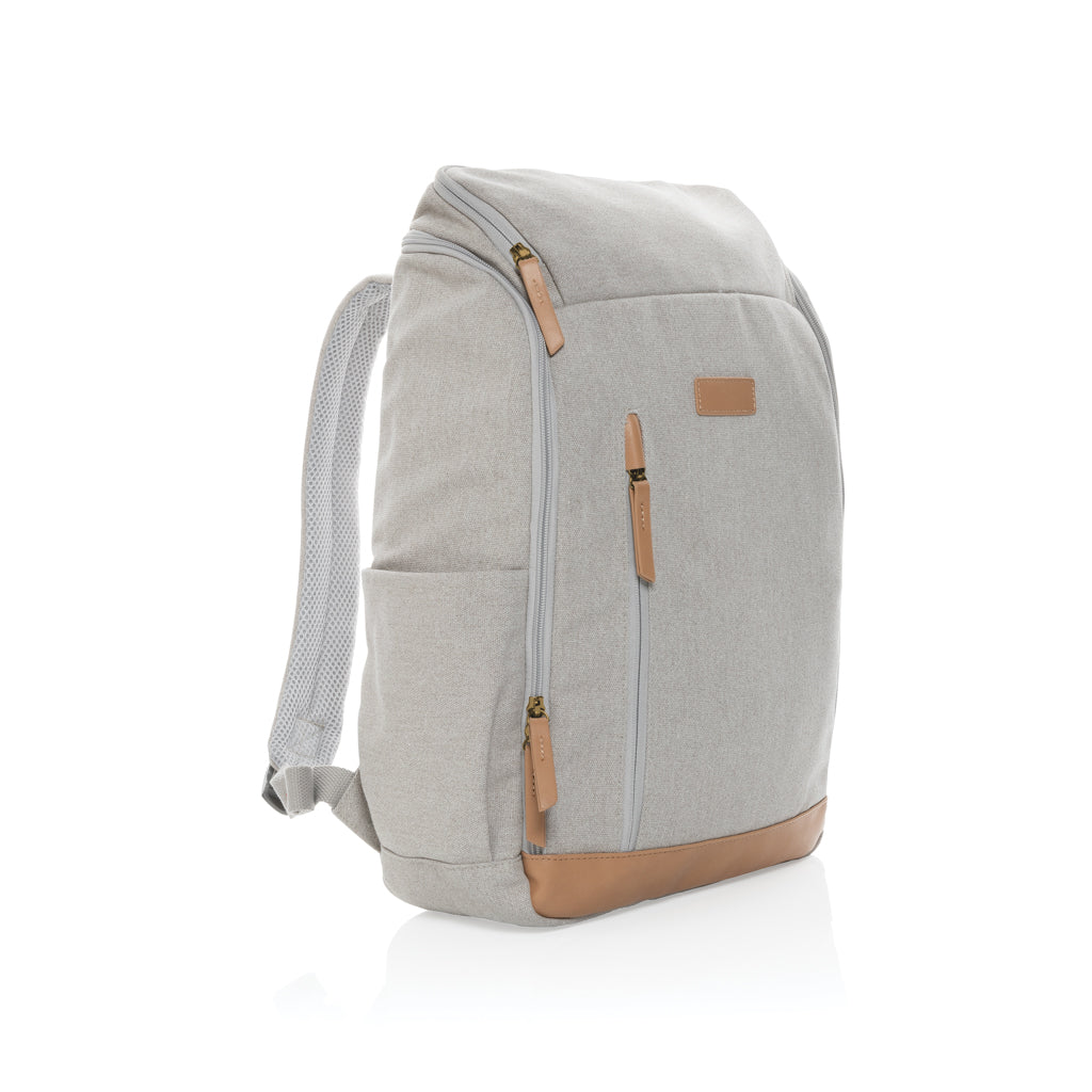 Impact AWARE™ 16 oz. r recyceltem canvas 15" Laptop-Rucksack – grau