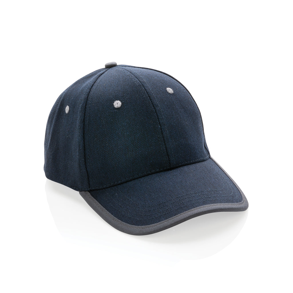 Impact AWARE™ 280gr Brushed rCotton 6 Panel Kontrast-Cap – navy blau