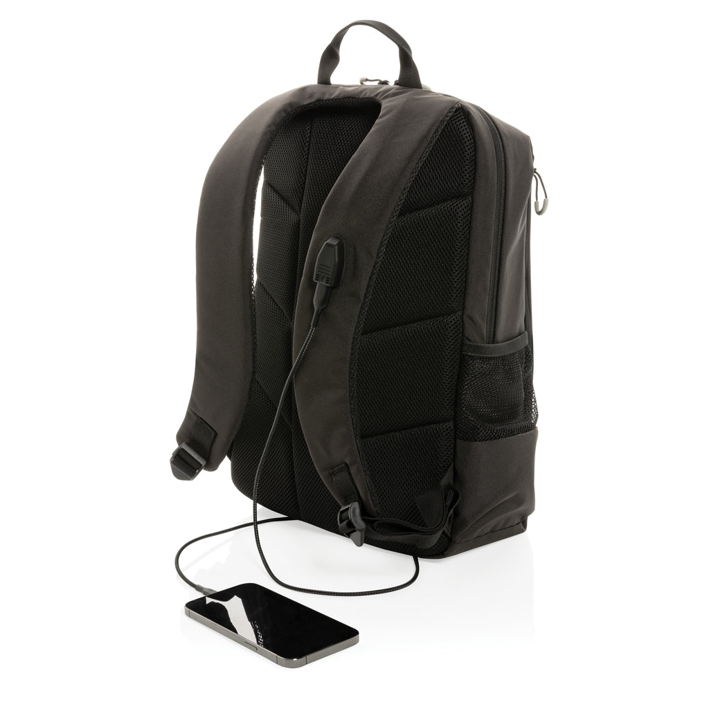 Impact AWARE™ Lima 15.6" RFID Laptop-Rucksack – schwarz