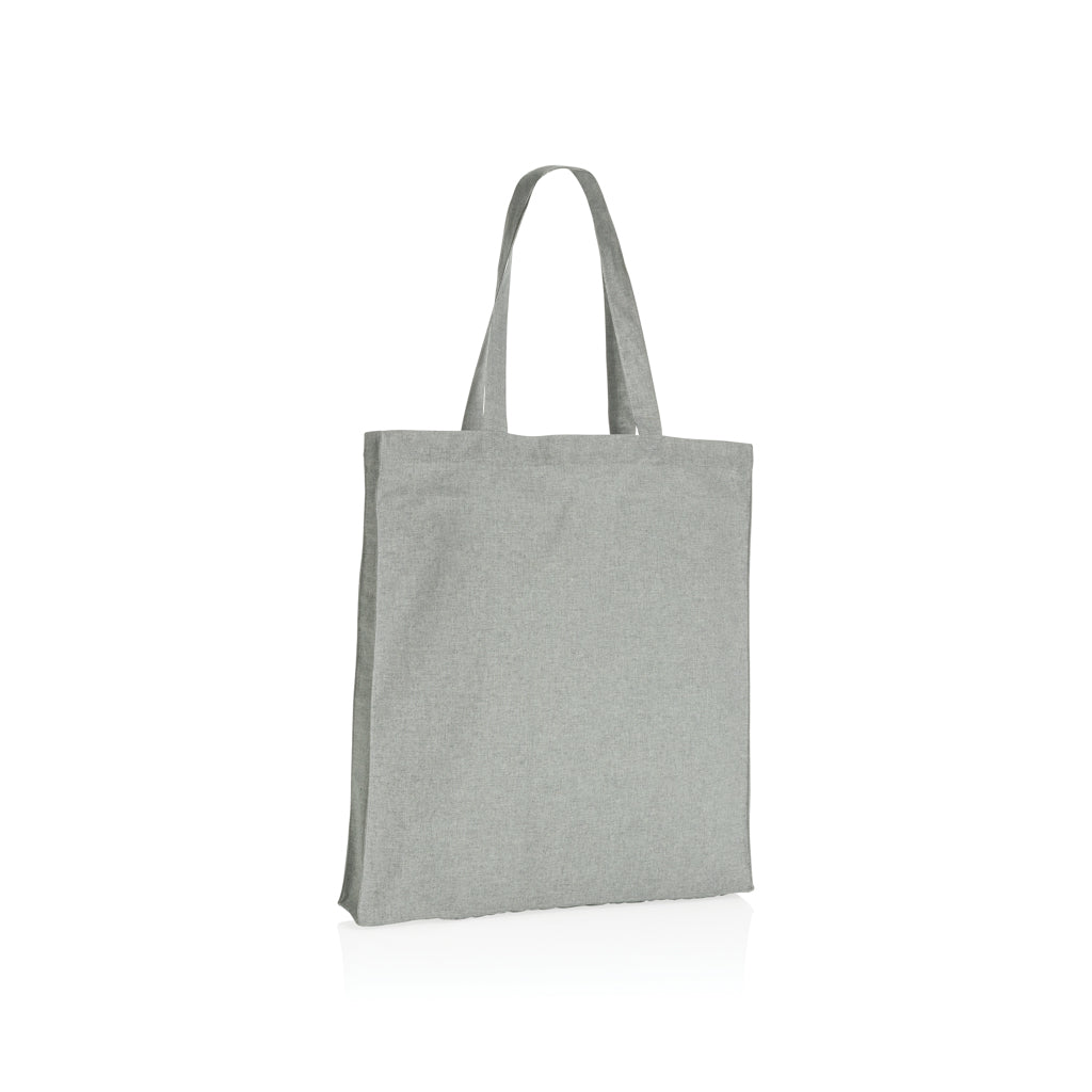 Impact AWARE™ recycelte Baumwolltasche 145gr mit Boden – grau