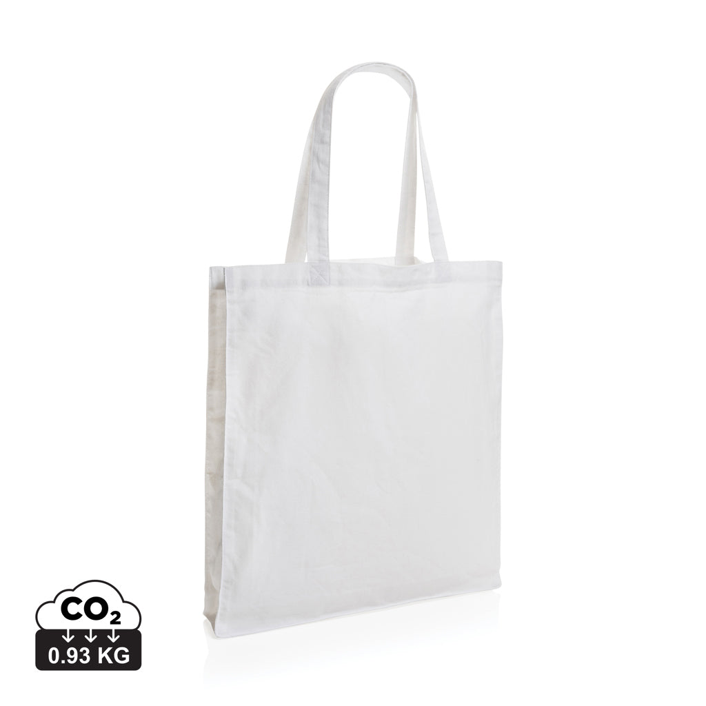 Impact AWARE™ recycelte Baumwolltasche 145gr mit Boden – weiß