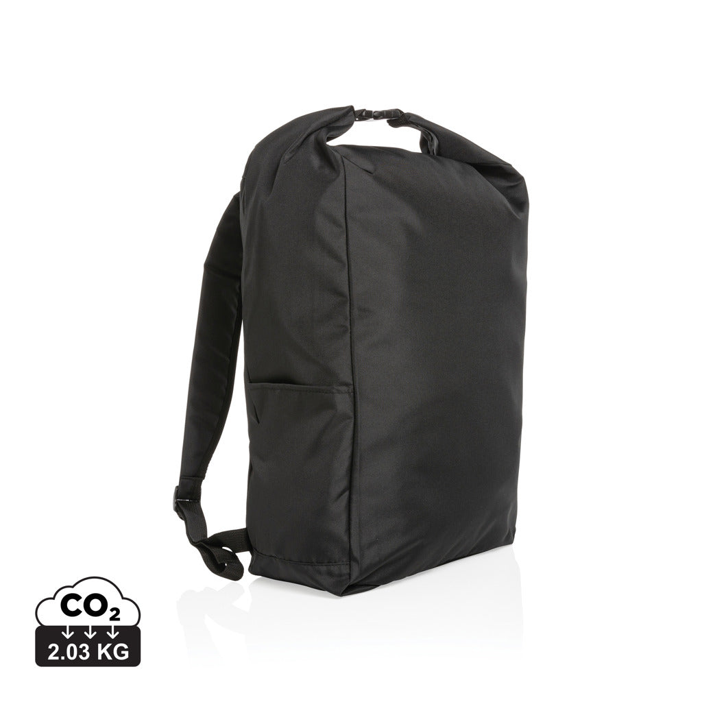 Impact AWARE™ RPET Basic Rolltop-Rucksack – schwarz