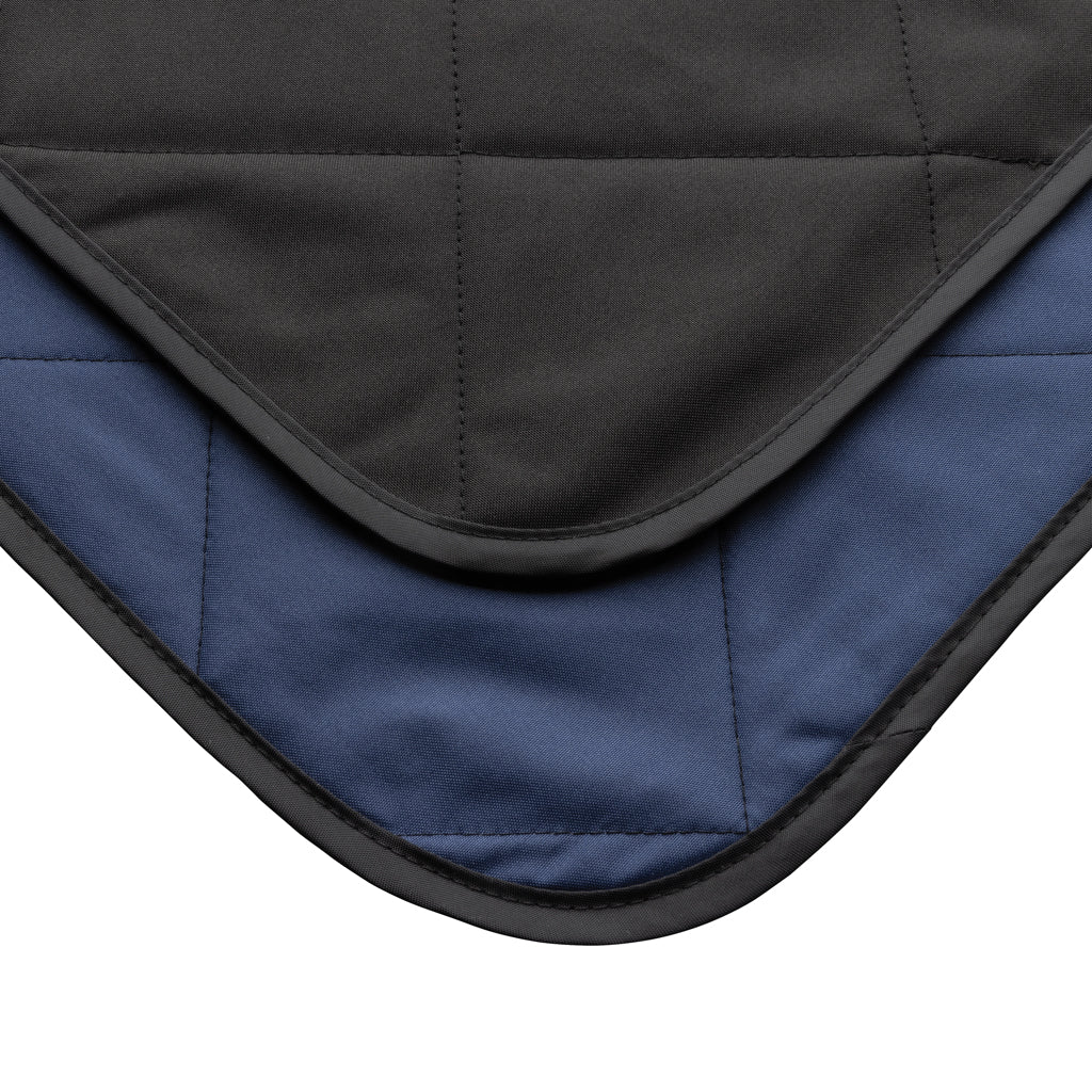 Impact Aware™ RPET faltbare, gesteppte Picknickdecke – schwarz