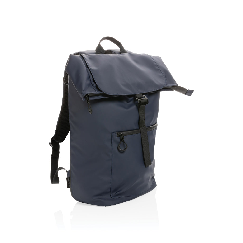Impact AWARE™ RPET wasserabweisender 15.6" Laptop-Rucksack – navy blau