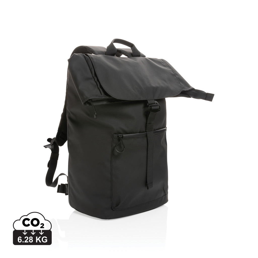 Impact AWARE™ RPET wasserabweisender 15.6" Laptop-Rucksack – schwarz