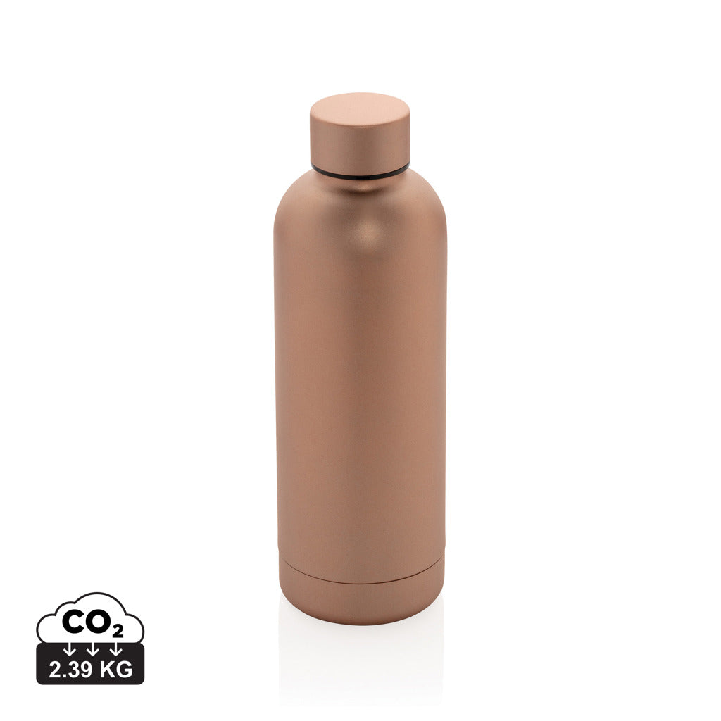 Impact Vakuumflasche aus RCS recyceltem Stainless-Steel – braun