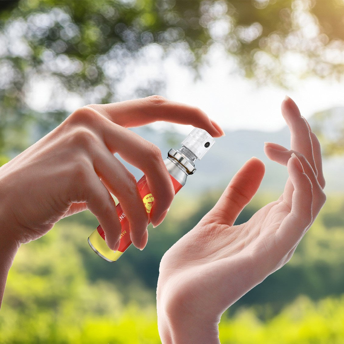 Insektenschutzspray 20 ml Alu Sprühdose mit Etikett rundum