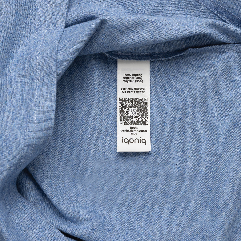 IQONIQ Brett T-Shirt aus recycelter Baumwolle – light heather blue