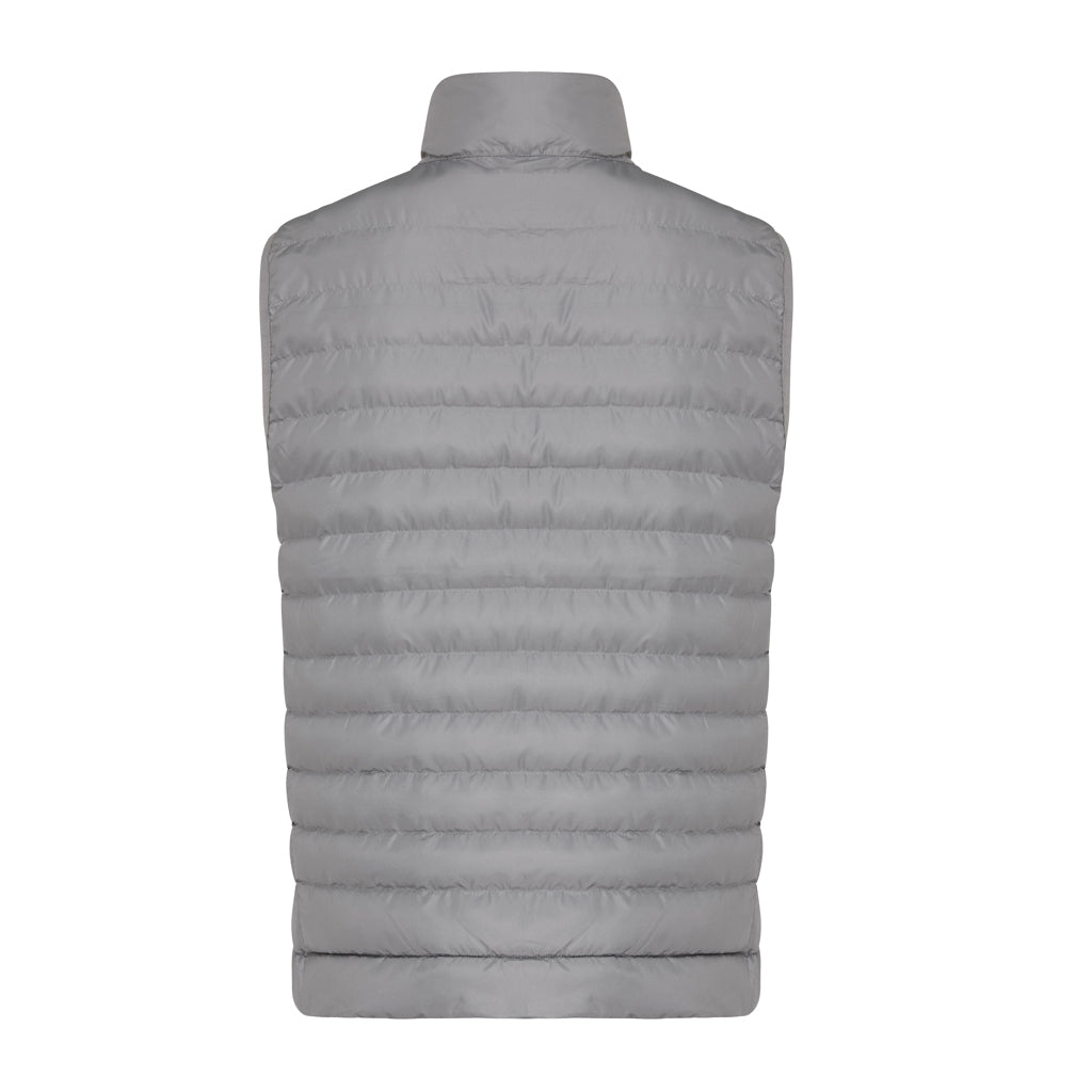 IQONIQ Meru Herren Bodywarmer aus recyceltem Polyester – Silbergrau