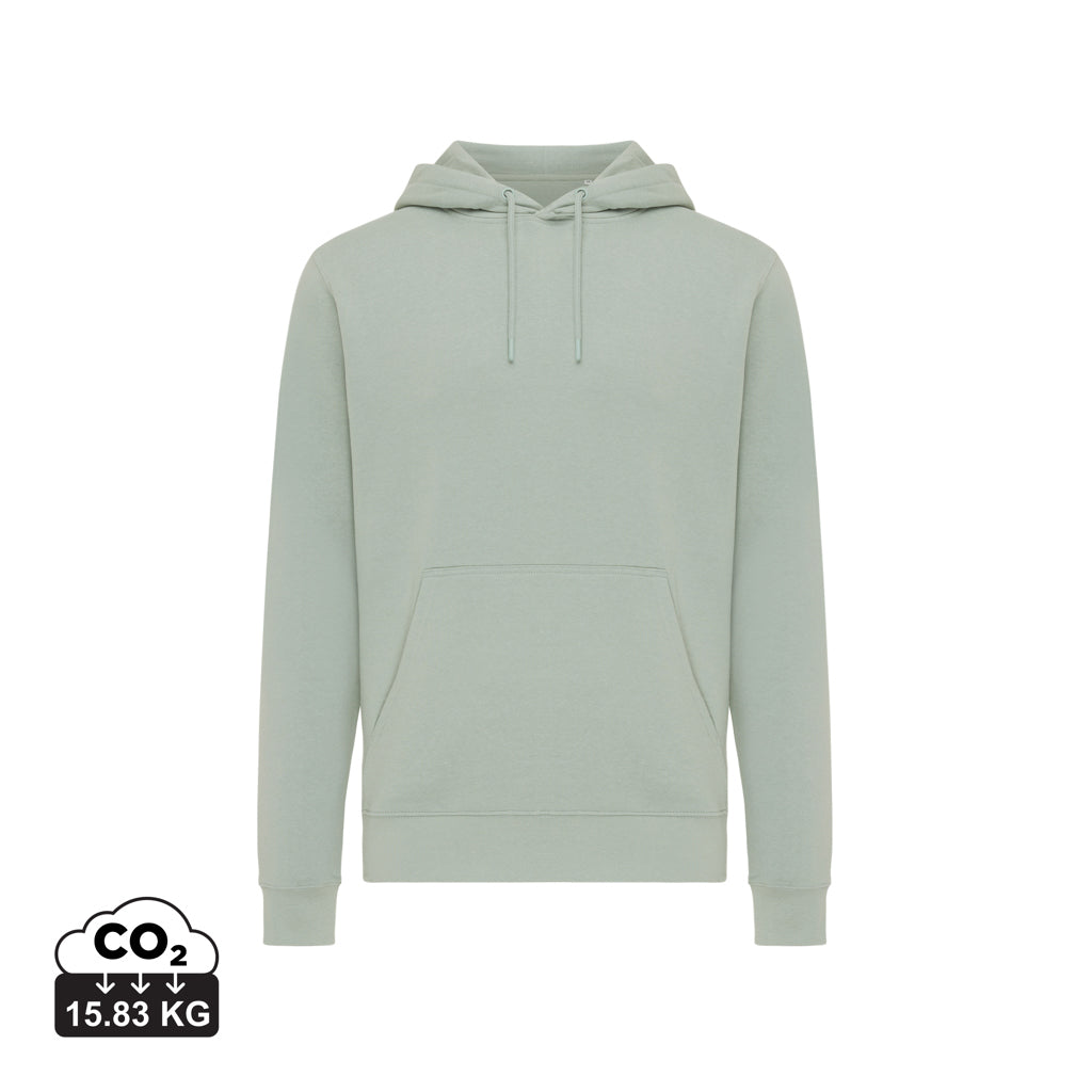 IQONIQ Rila Lightweight Hoodie aus recycelter Baumwolle – Iceberg green