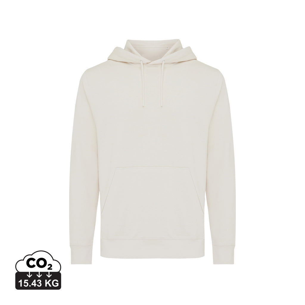 IQONIQ Rila Lightweight Hoodie aus recycelter Baumwolle – ivory white