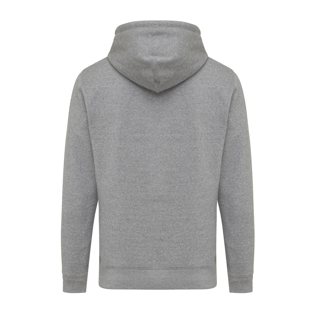 IQONIQ Rila Lightweight Hoodie aus recycelter Baumwolle – light heather anthracite