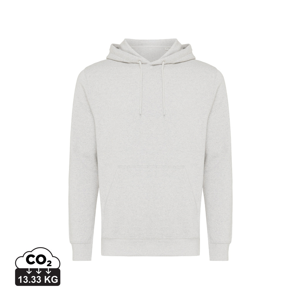 IQONIQ Rila Lightweight Hoodie aus recycelter Baumwolle – light heather grey