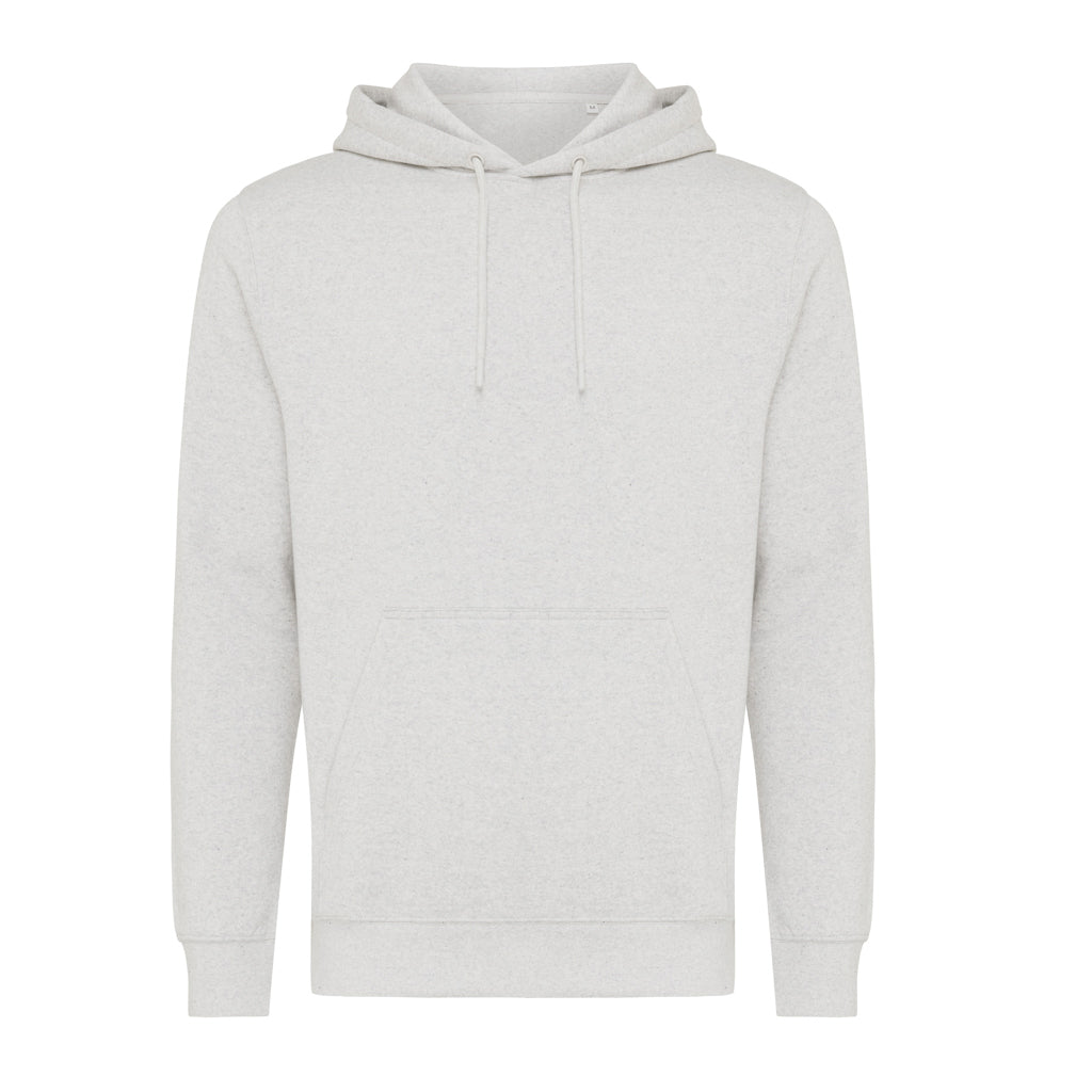 IQONIQ Rila Lightweight Hoodie aus recycelter Baumwolle – light heather grey