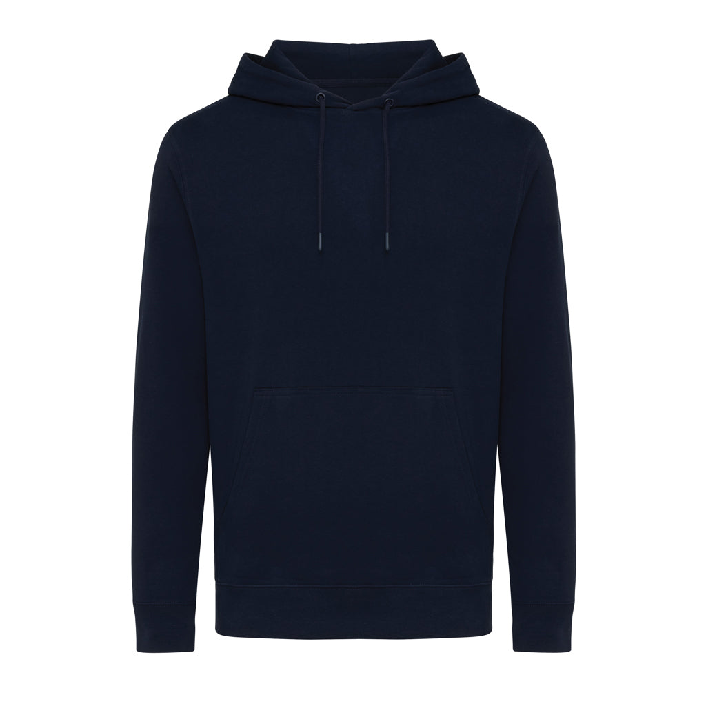 IQONIQ Rila Lightweight Hoodie aus recycelter Baumwolle – navy blau