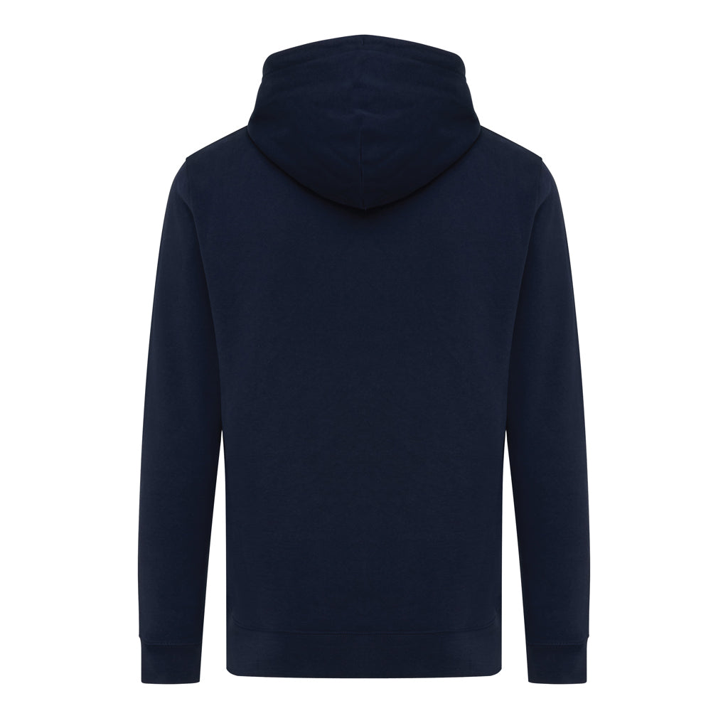 IQONIQ Rila Lightweight Hoodie aus recycelter Baumwolle – navy blau