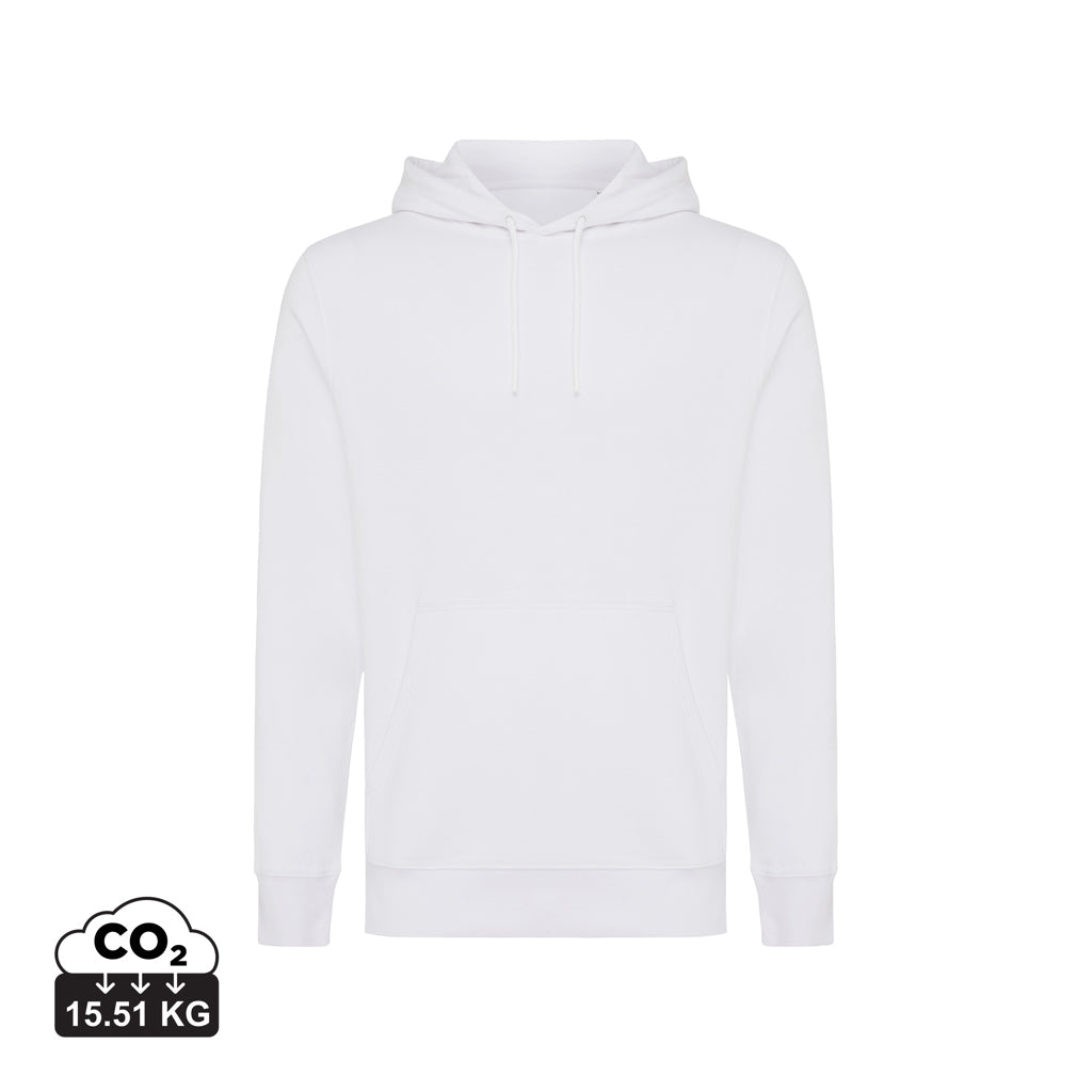 IQONIQ Rila Lightweight Hoodie aus recycelter Baumwolle – recycled white