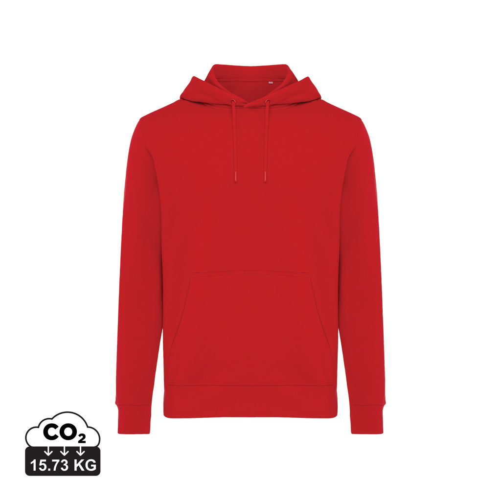 IQONIQ Rila Lightweight Hoodie aus recycelter Baumwolle – rot