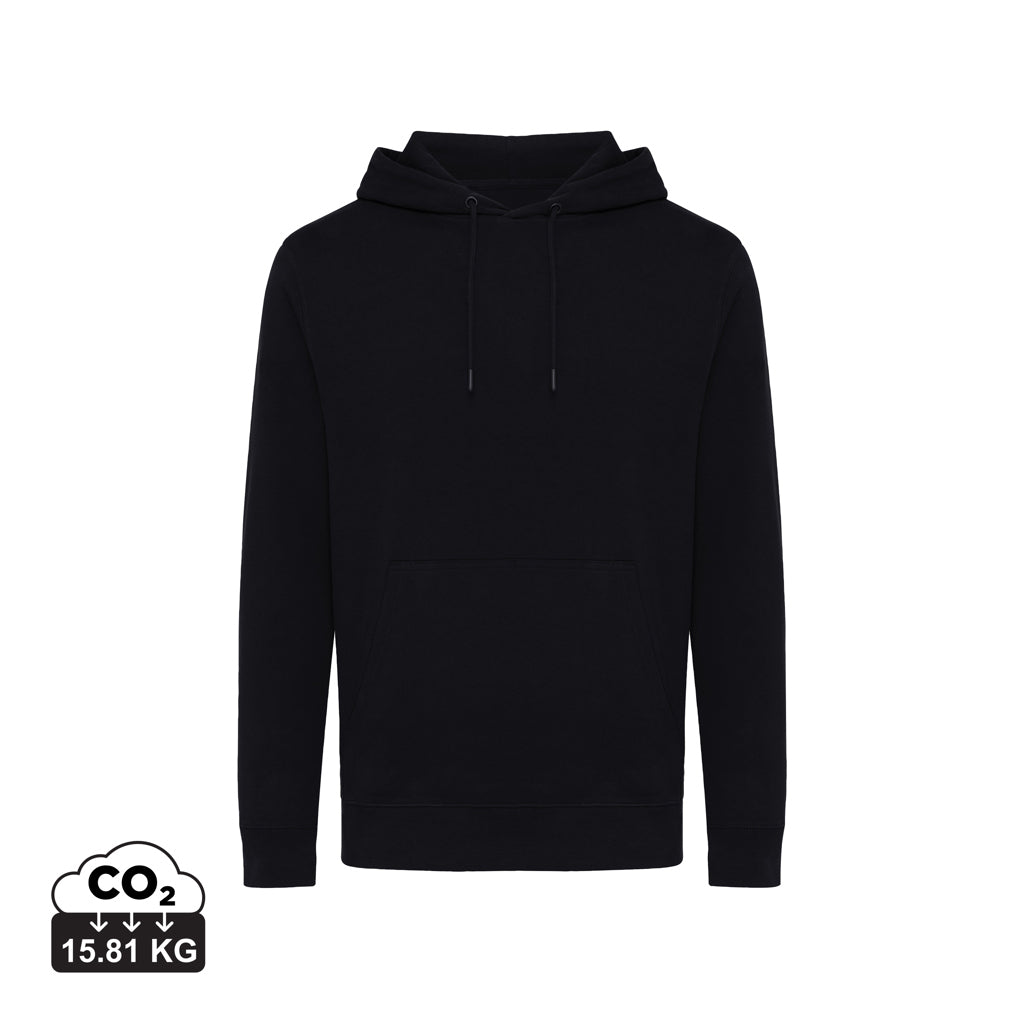 IQONIQ Rila Lightweight Hoodie aus recycelter Baumwolle – schwarz
