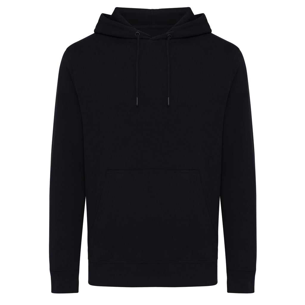 IQONIQ Rila Lightweight Hoodie aus recycelter Baumwolle – schwarz