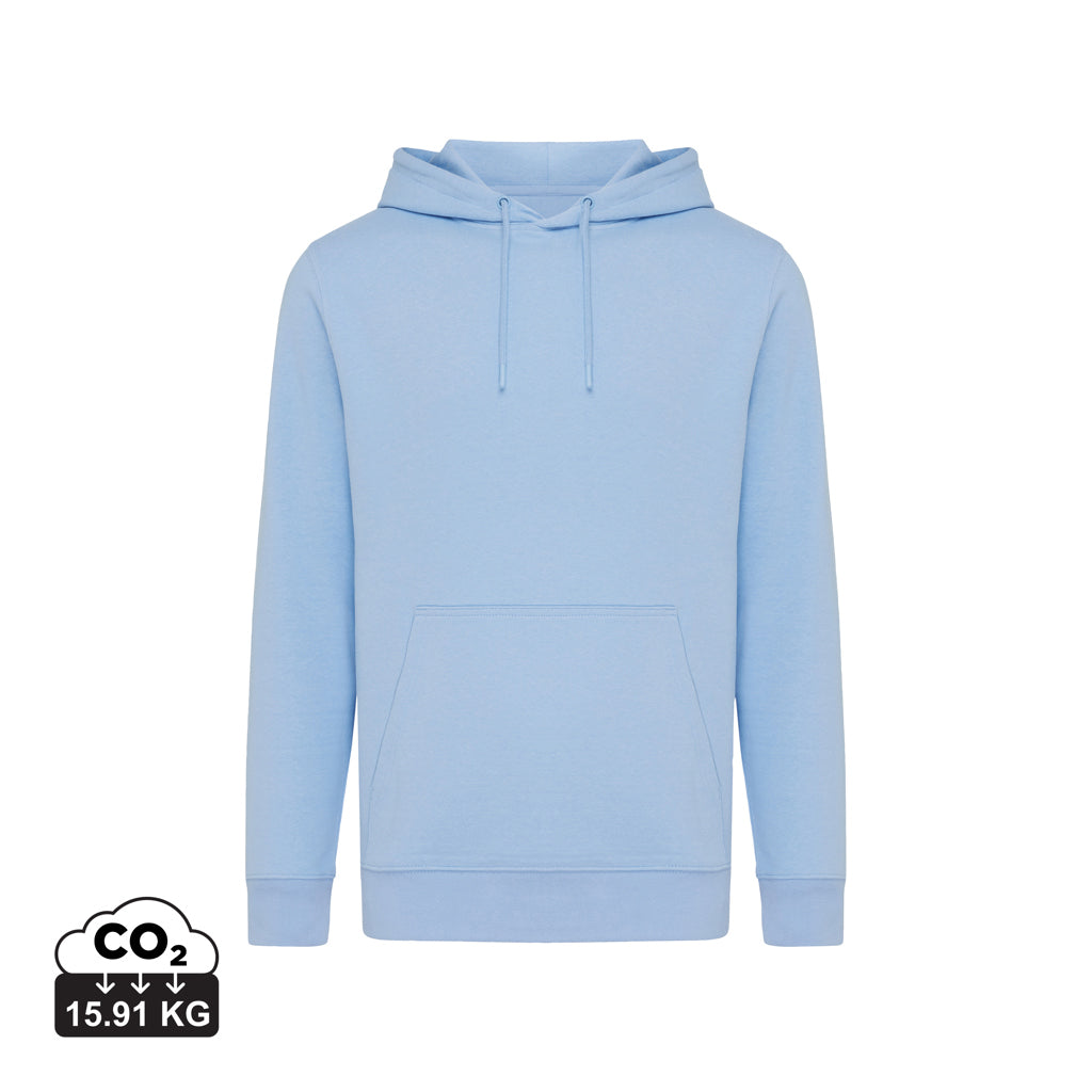 IQONIQ Rila Lightweight Hoodie aus recycelter Baumwolle – sky blue