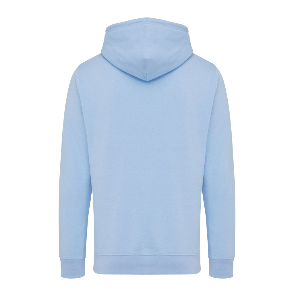 IQONIQ Rila Lightweight Hoodie aus recycelter Baumwolle – sky blue